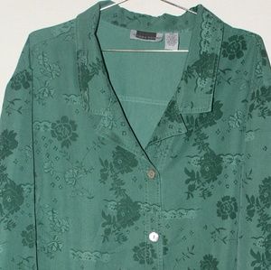 Maggie Barnes Womens Tunic Size 30W Green